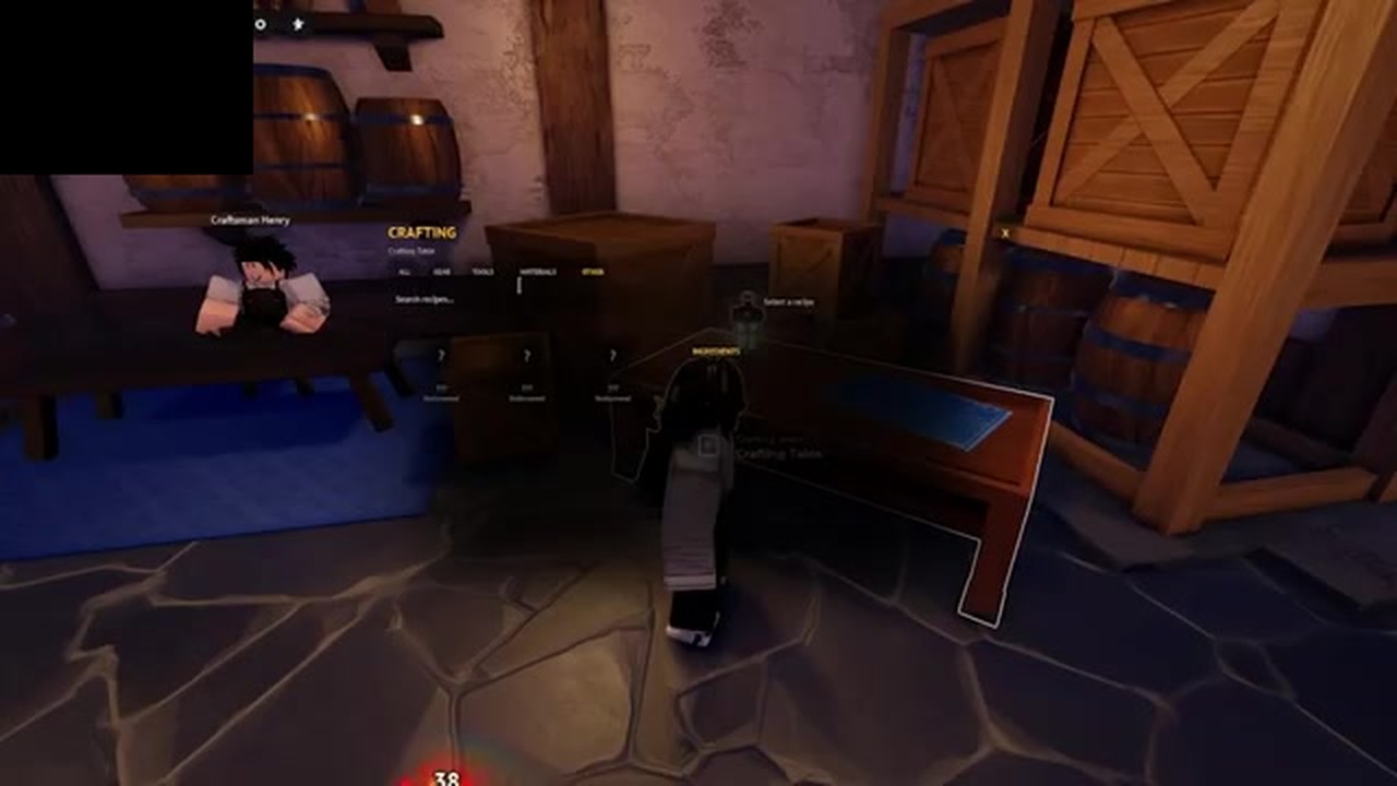 Crafting Table Handle recipe 2 Stick 1 Cloth in Grand Blue