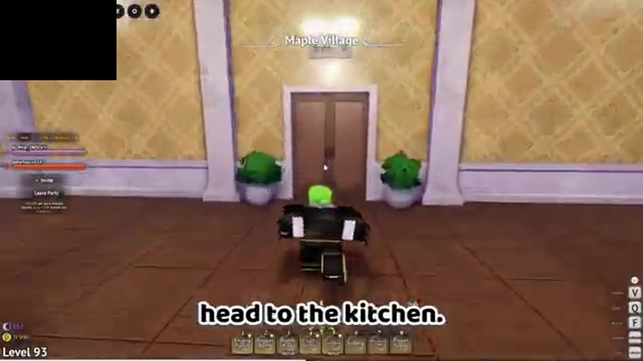 Entering Maple mansion toward the kitchen in Grand Blue